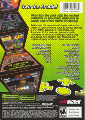 Midway Arcade Treasures 2 (USA) box cover back